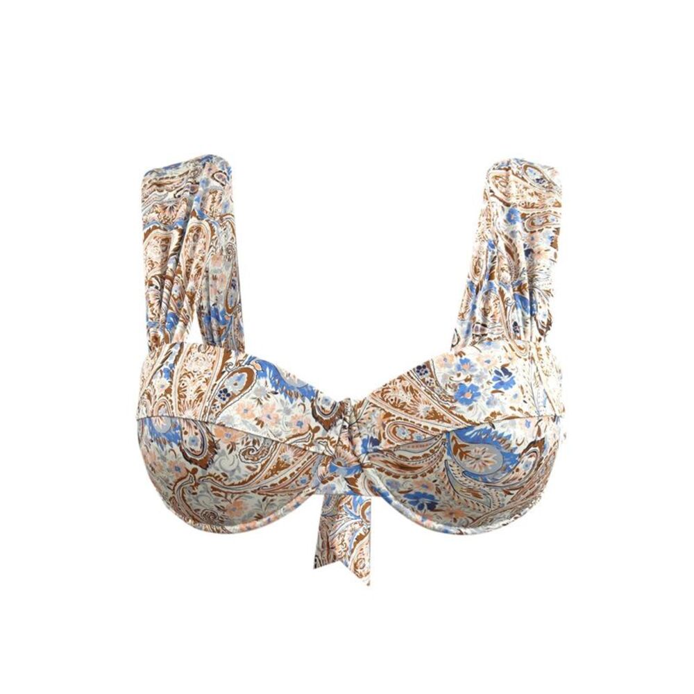 Evarae Women's Audrey Paisley Floral Underwire Swim Top (10, Multi)